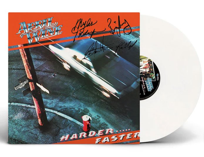 NEW!! April Wine Harder ... Faster - Re-issue Coloured Vinyl *Autographed*