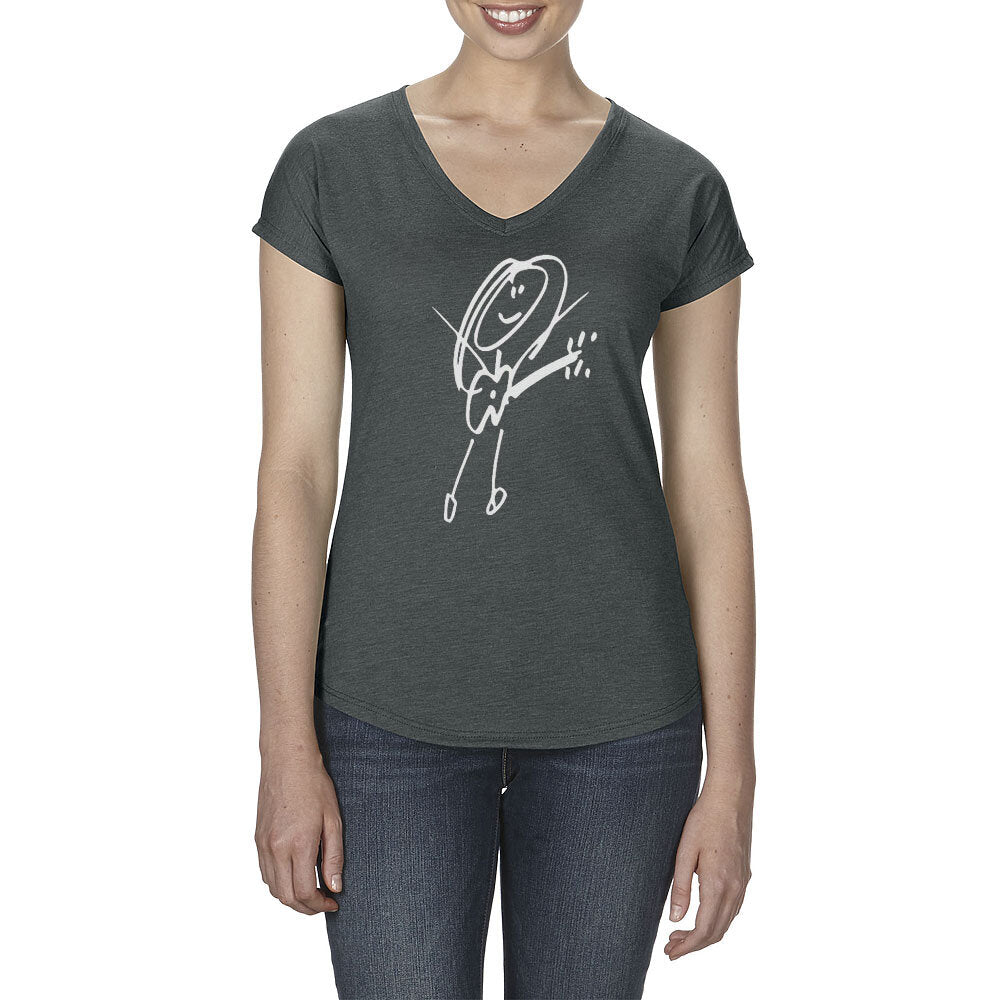 Ladies Doodle V-neck