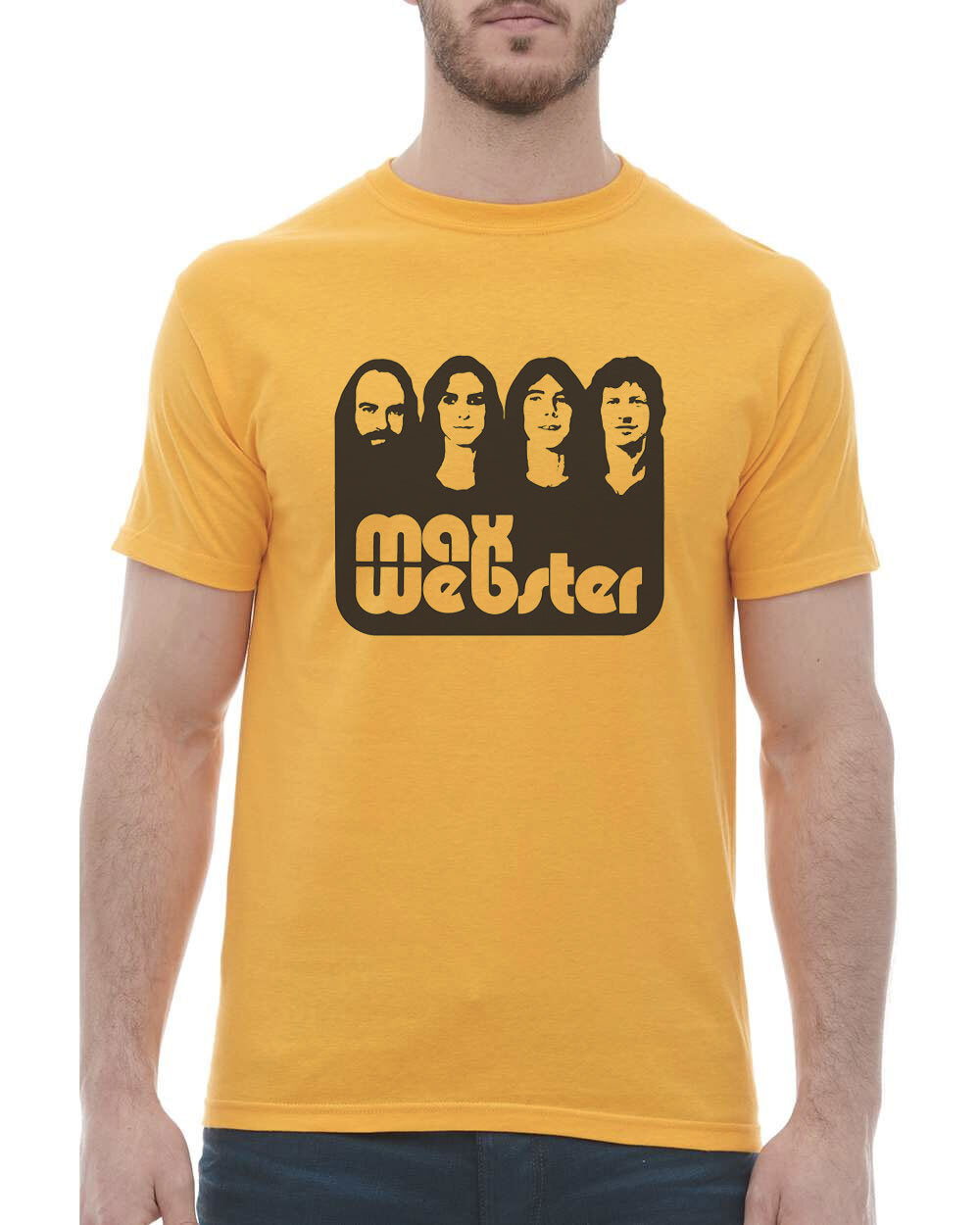 Vintage Max Webster T-shirt - Yellow