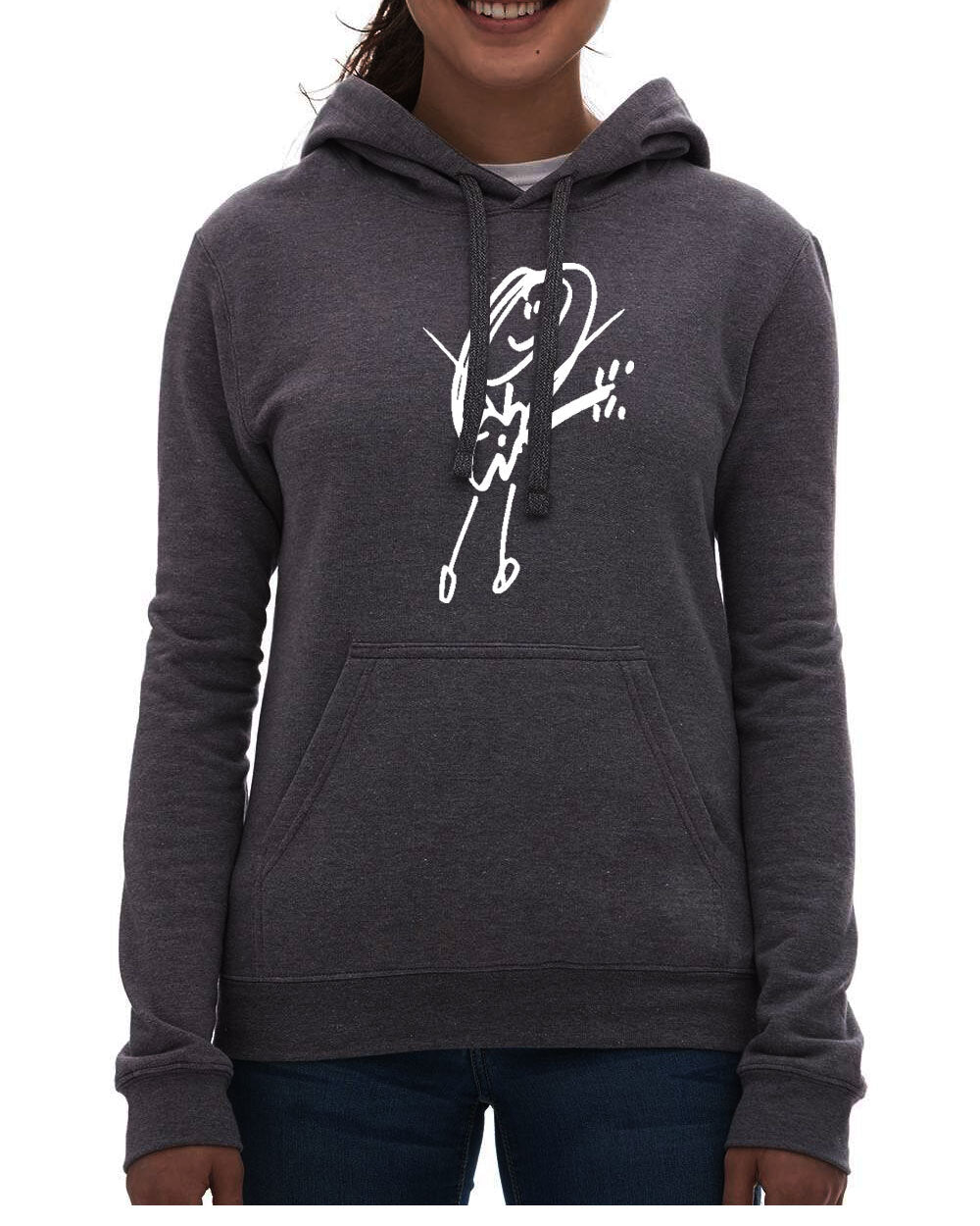 Stickman Hoodie - Unisex/Dark Heather Grey