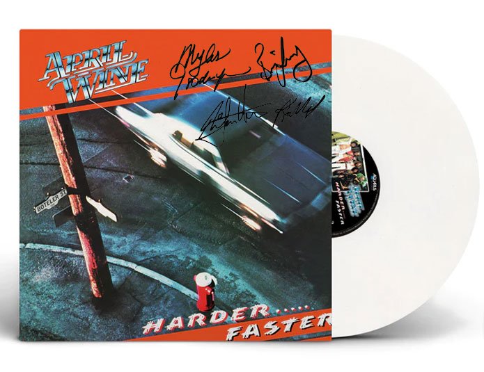 NEW!! April Wine  Harder ... Faster - Re-issue Coloured Vinyl *Autographed*