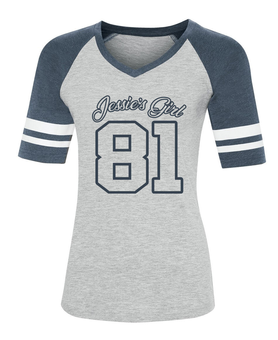 Jessie's Girl Ladies Baseball T-shirt
