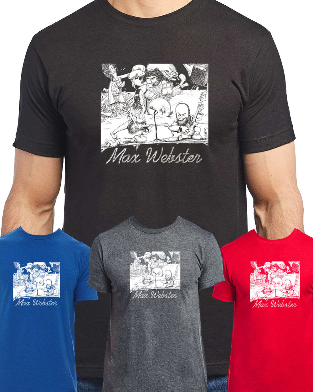 Max Webster Drawing T-Shirt *NEW* (4 colours)
